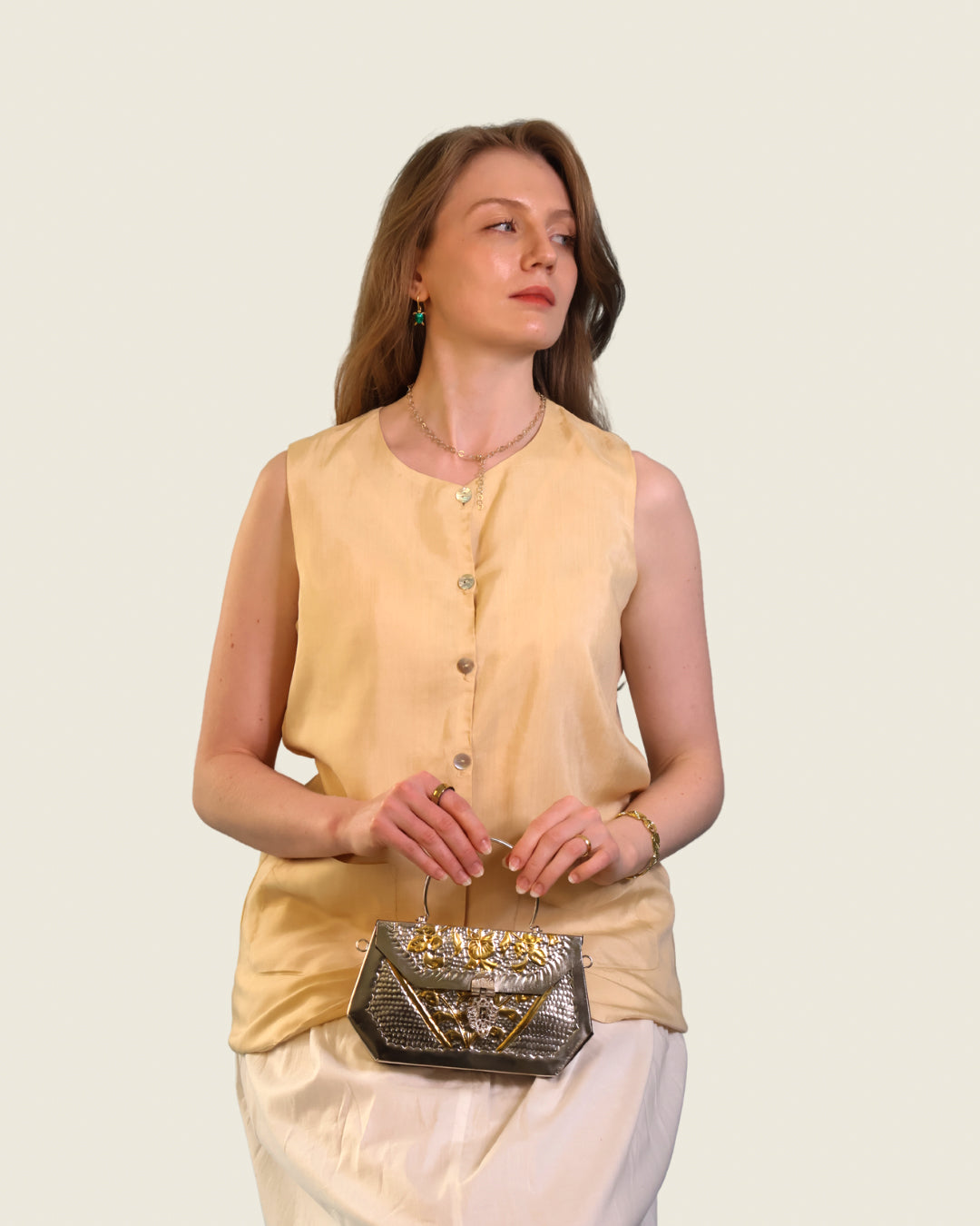 Mehru Brass Bag