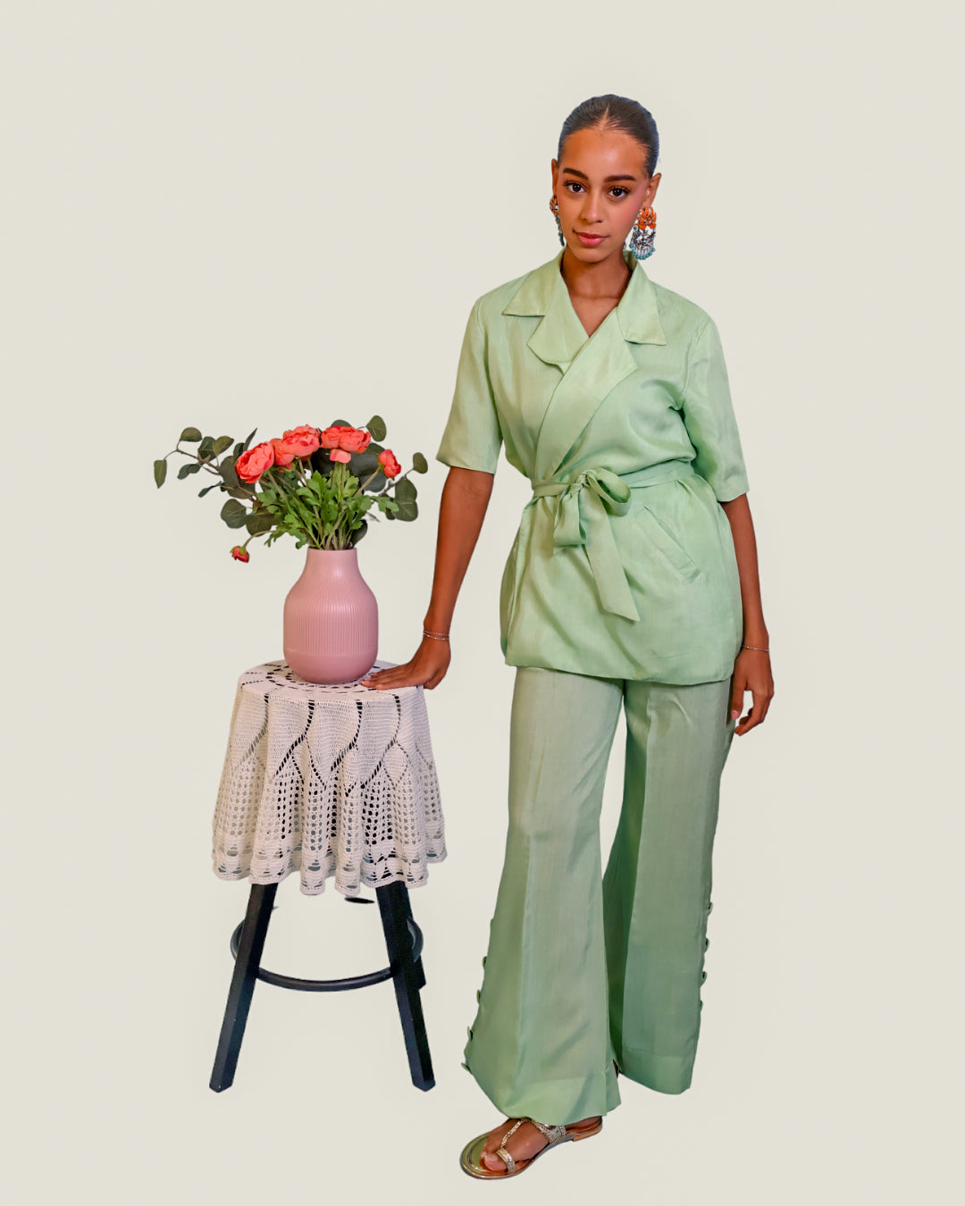 Sage Fleur Co-ord set full sleeves