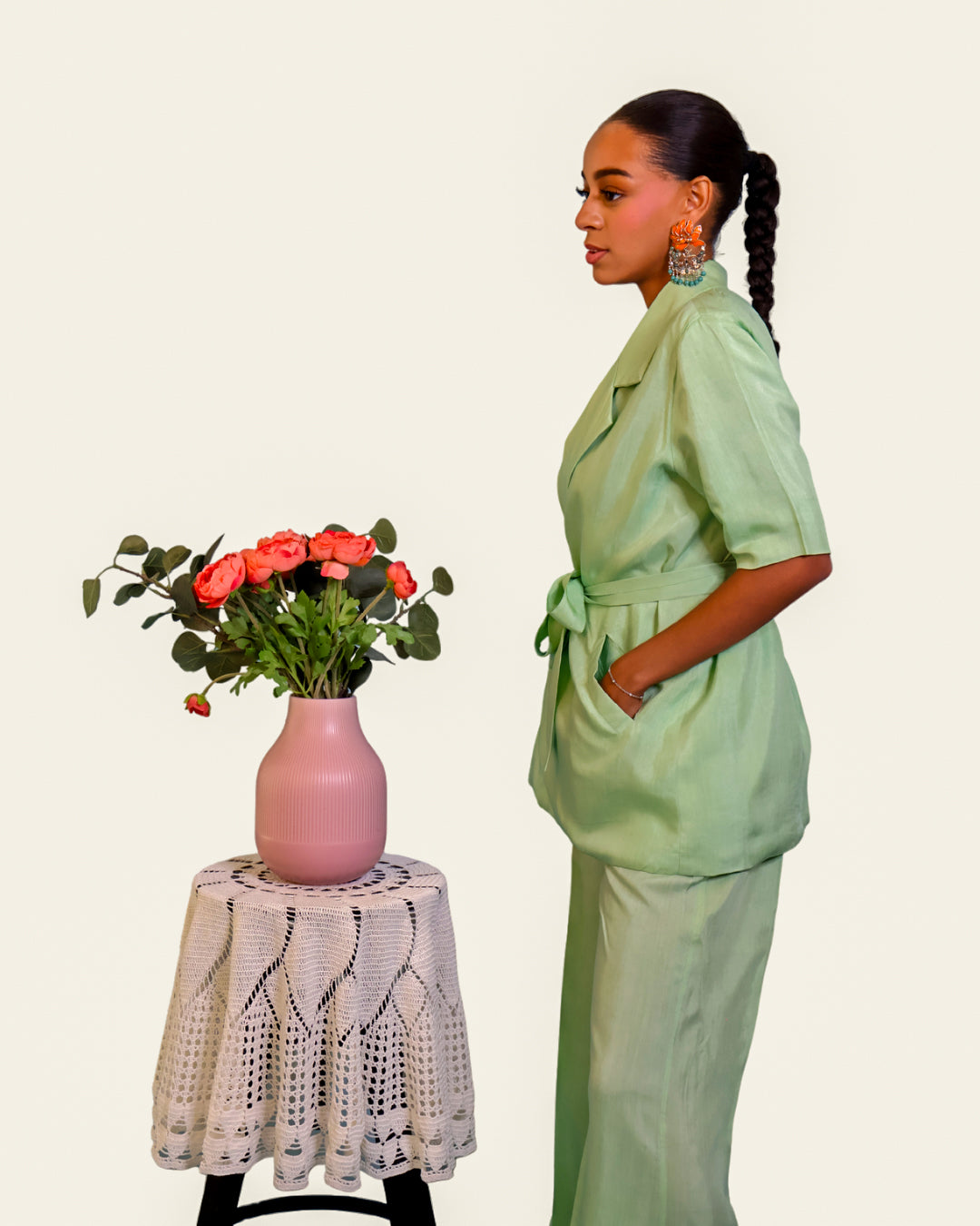 Sage Fleur Co-ord set full sleeves