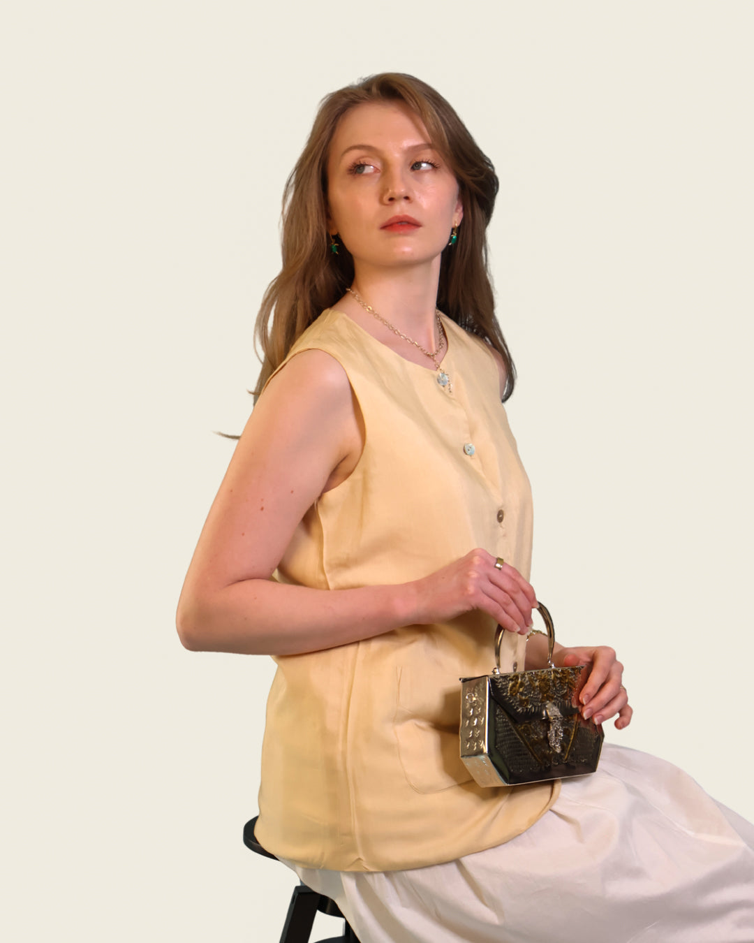 Mehru Brass Bag