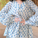 Bleu Peplum top